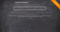 Desktop Screenshot of cholesterinernaehrung.de